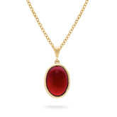 Oval Cabochon Cut Gemstone Pendant - Dracakis Jewellers